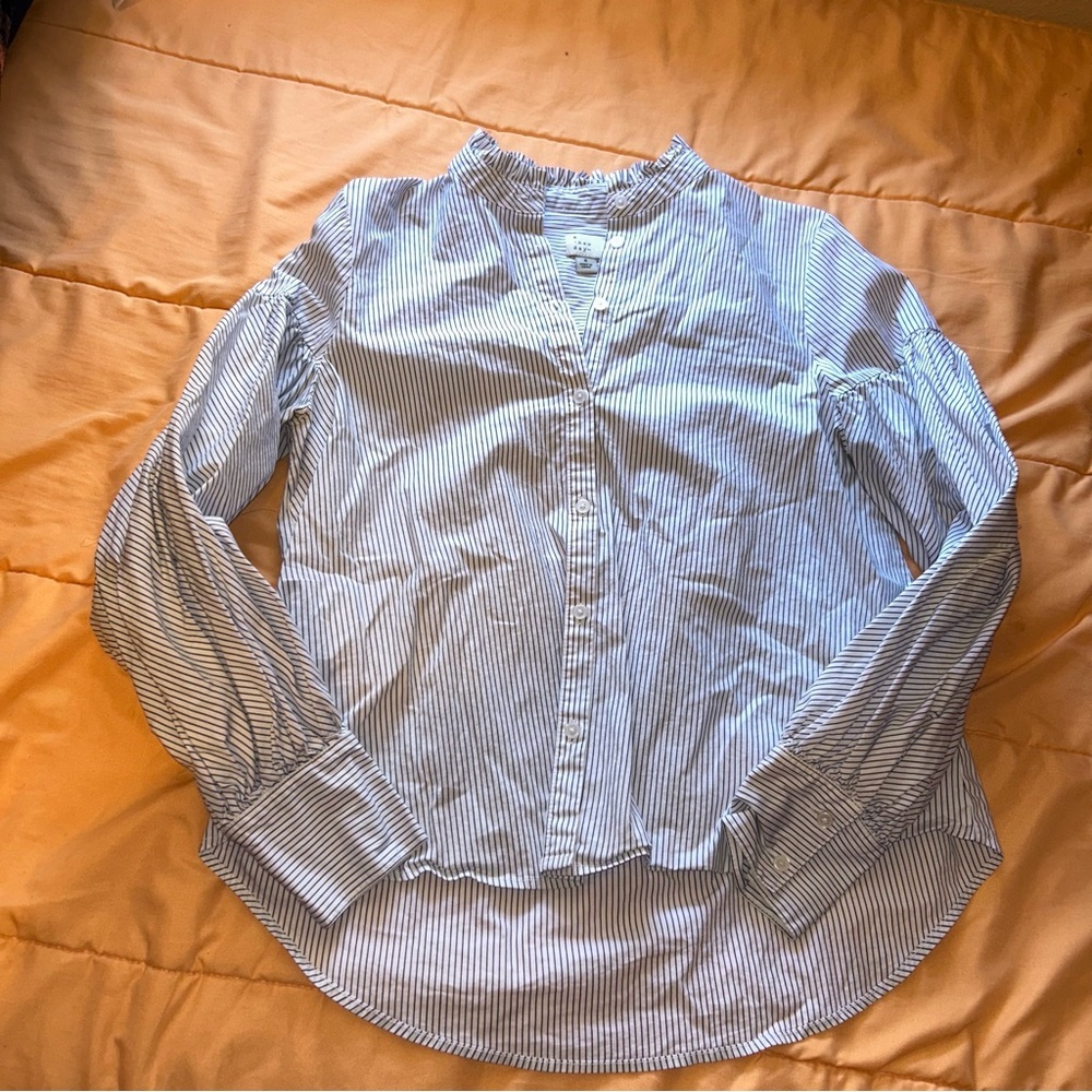 A new day button down top